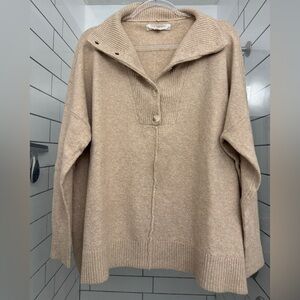 Half button sweater